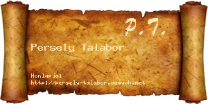Persely Talabor névjegykártya